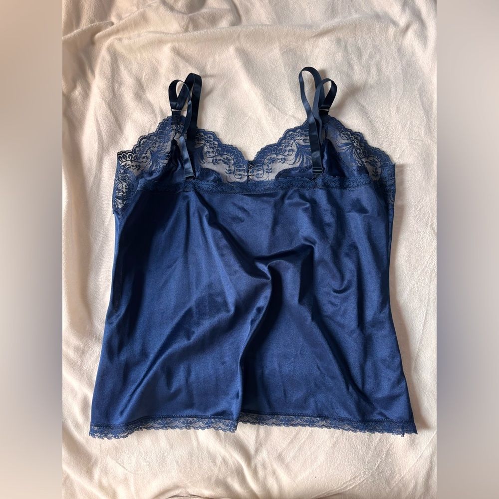 Vintage Usa Made Navy Lace Camisole — image 3 of 7